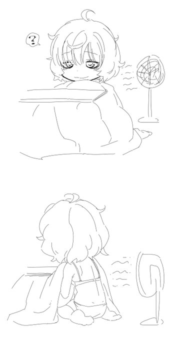 暑いのか寒いのか…自分が何をしてるのか分からなくなってるみつねちゃん。 