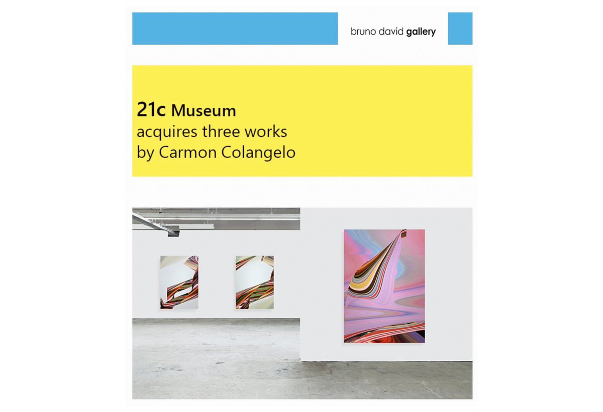 bdavidgallery's tweet image. The 21c Museum acquires 3 works by Carmon Colangelo. Bruno David Gallery congratulates Carmon Colangelo for the museum acquisition.  
More at  goodartnews.com/2022/05/10/21c… 
- 
-
#CarmonColangelo #WUSTL #samfoxschool  #MuseumAcquisition #contemporaryart #art #artadvisor #artconsultant