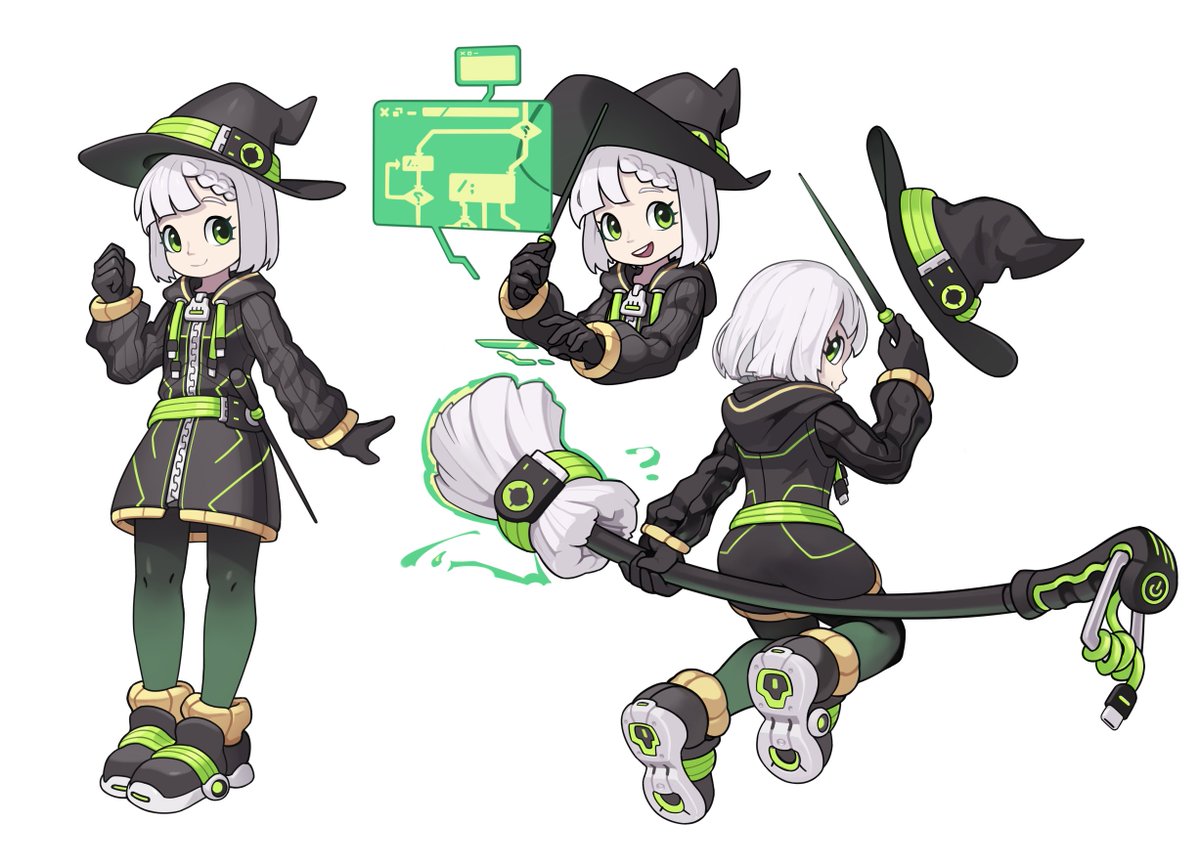 「Mori the cyber witch, mechanical, techni」|lordyan耶博士のイラスト