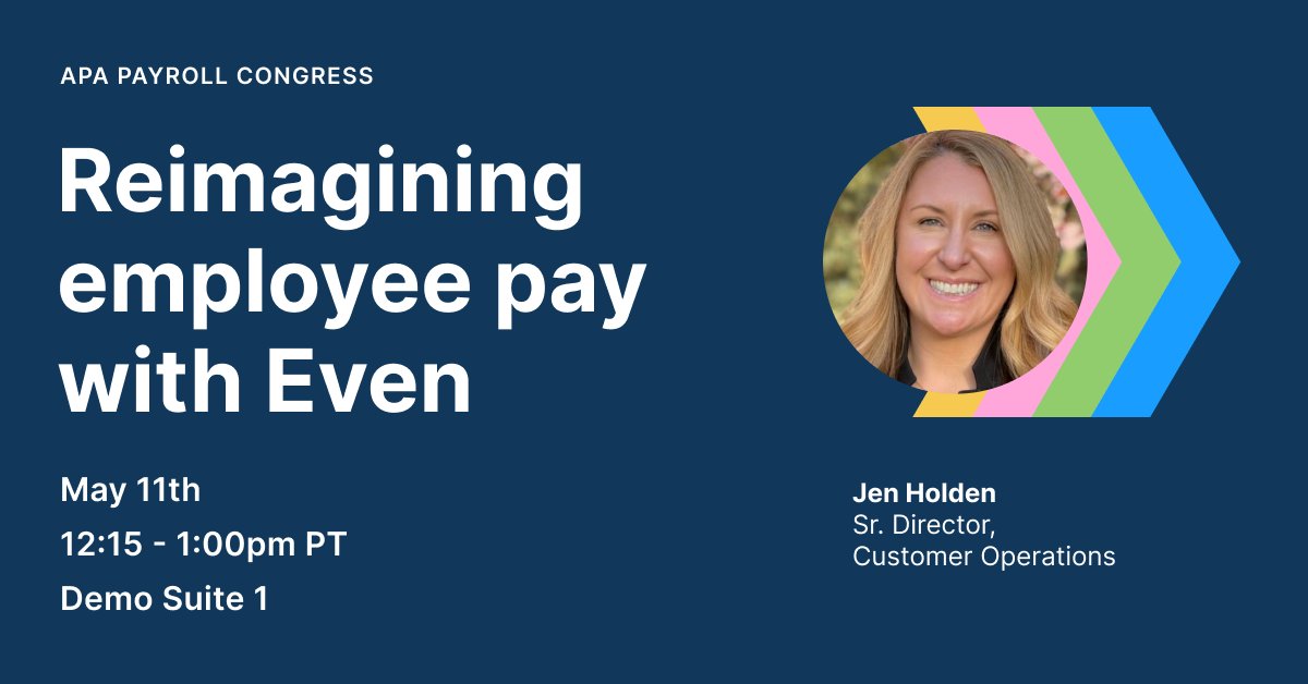 Even has arrived at #PayCon in Vegas! Join us tomorrow at 12:15pm in Demo Suite 1 to view the #financialbenefits platform that helps #employers win the fight for hourly talent. 

More info here!👉 bit.ly/3FAylPO