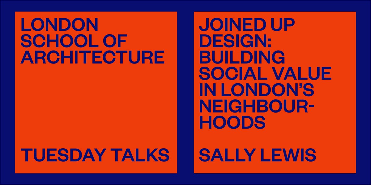 How can architects build social value in the neighbourhoods where they live and work? Join us next Tues 17 May for a lunchtime talk from Sally Lewis, founding director of <a href="/stitch_arch/">Stitch</a>: eventbrite.co.uk/e/lsa-tuesday-… #TuesdayTalks