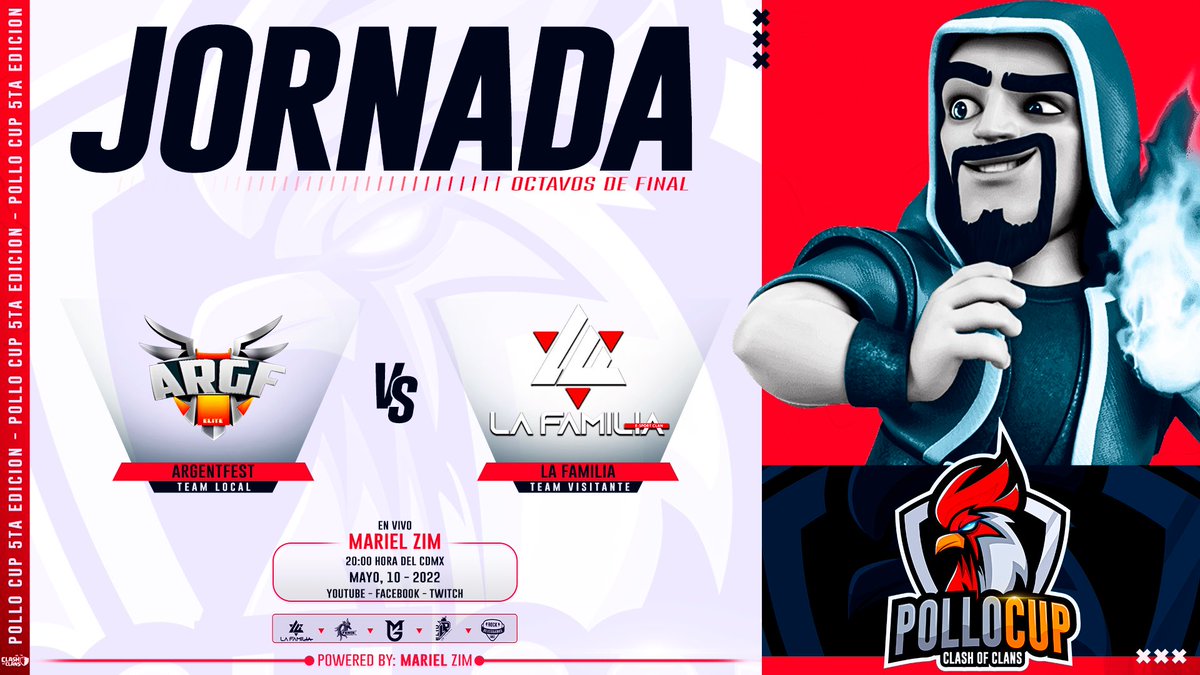 El Pollo se pone re Locooo!!🐥
Esta noche! CÁMARAS 🎥 ACTIVADAS 
<a href="/argenfest1/">ARGENFEST</a> 🆚 <a href="/familiaperucoc/">La Familia</a> 
⏰8pm🇲🇽🇨🇴10pm🇧🇷🇦🇷
Quien pasará a Cuartos??
Míralo por: <a href="/MarielZ2010/">MᥲrιᥱᥣZιm ✨🌺✨</a> 

twitch.tv/marielzim
facebook.com/MarielZim