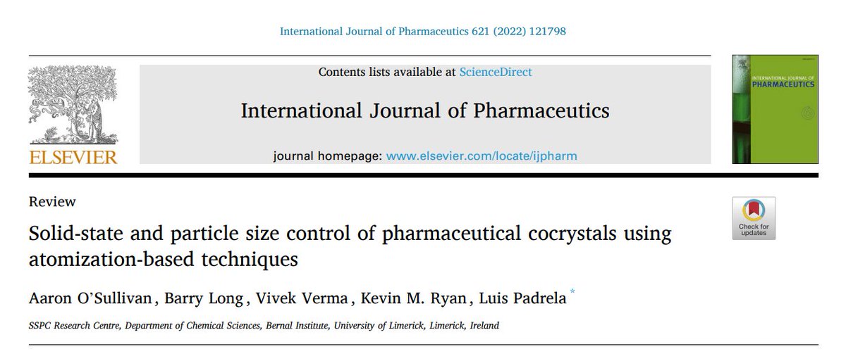 AaronOSull97's tweet photo. Delighted to share the first publication of my PhD, a review published in the International Journal of Pharmaceutics focusing on pharmaceutical cocrystals! https://t.co/mfLxsryi7P