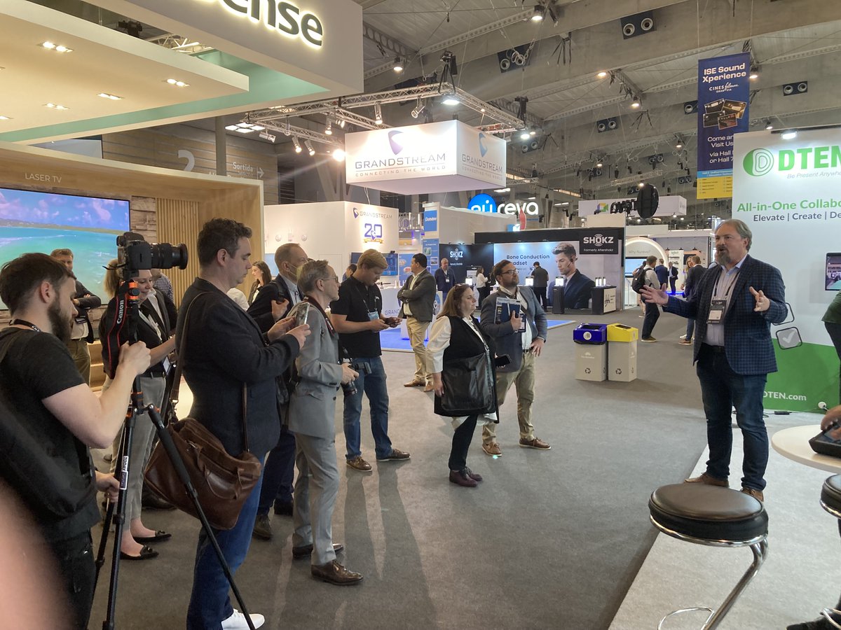 re_sauce_'s tweet photo. Great press event underway 
@DTEN_Global #ISE booth,  Great presentations from Rick and Doug Thank you to all those who attended.
#avtweeps  #resauce #pr #ise2022 #ise https://t.co/7XlMVLwbNE