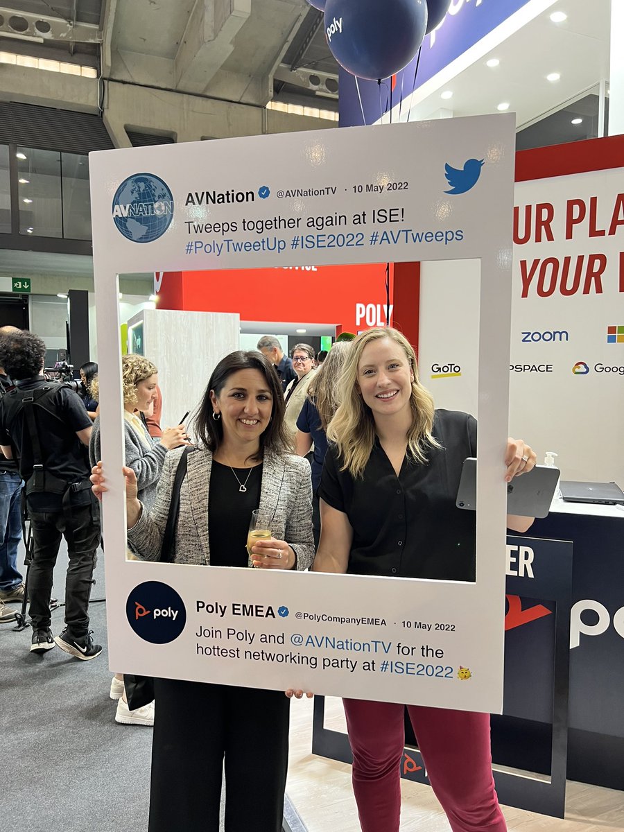 FlennikenPaige's tweet photo. #POLYTweetUp #ISE2022 @AVNationTV @PolyCompanyEMEA @GinaSans https://t.co/XP2BadtQiL