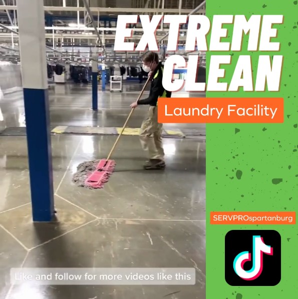 This laundry facility wasn't cleaned in 20 years and became a fire hazard. Our friends at <a href="/SERVPROSPTBG/">SERVPRO of Spartanburg</a> worked to avoid starting a blaze, using electric equipment. With only a portion cleaned, the crew estimated the amount of lint would fill an entire semi-truck trailer.
