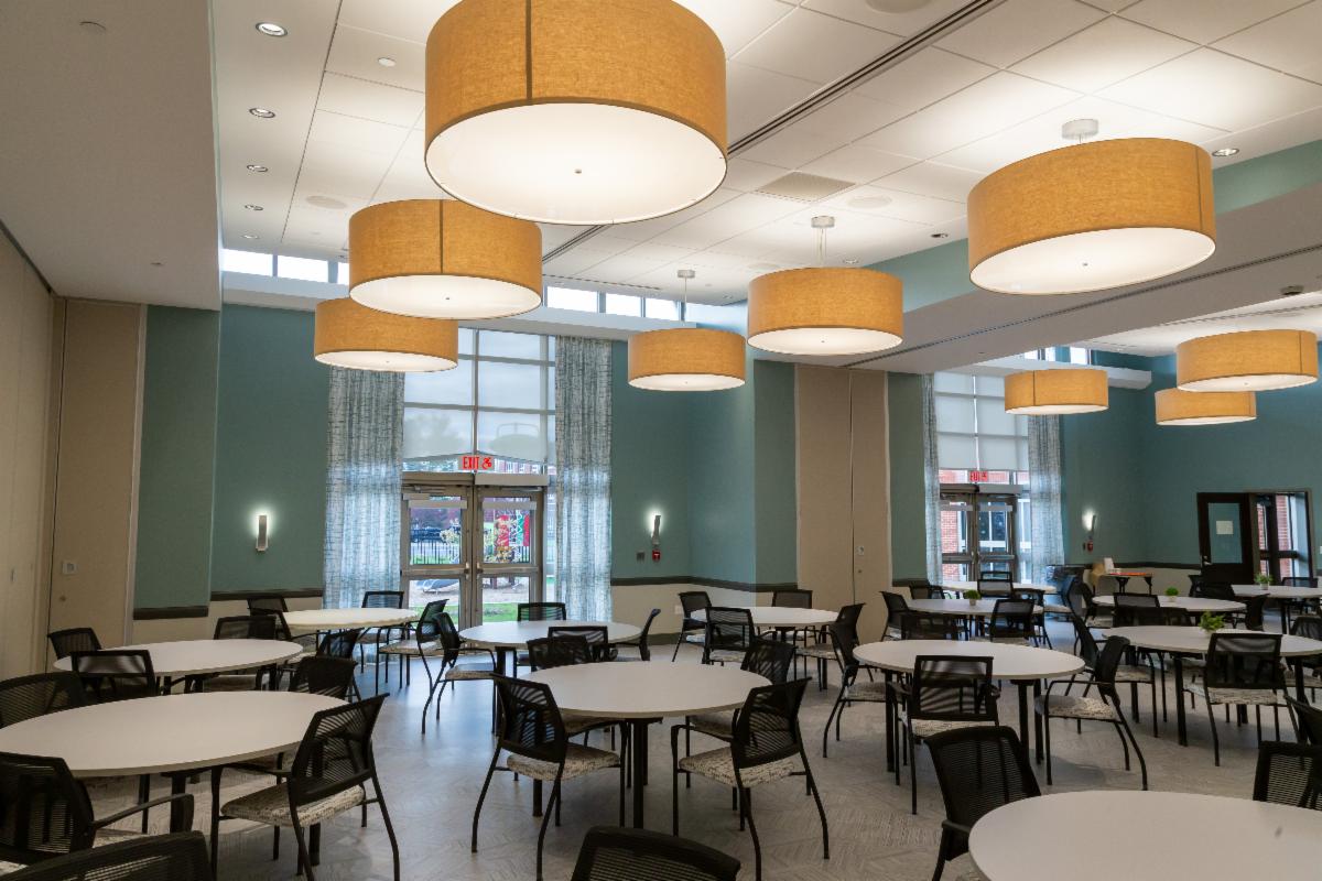 Rocky Hill Community Center in Connecticut. A beautiful space illuminated by our 4SFK shallow plenum downlights. Check out more photos in our gallery pathway.lighting/RockyHill #ledlighting #ledlights #lightingdesign