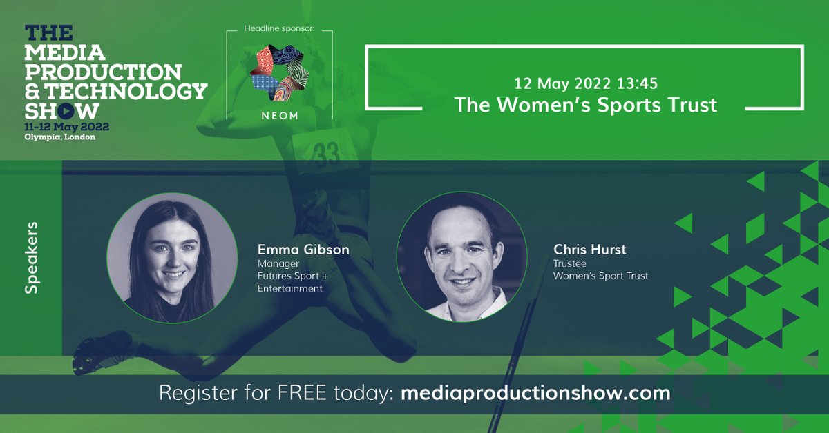 MPTS (@mediaprodshow) on Twitter photo The <a href="/WomenSportTrust/">Women's Sport Trust</a> panel from the <a href="/broadcast_sport/">Broadcast Sport</a> Theatre with Chris Hurst and <a href="/FuturesSport/">Futures Sport & Entertainment</a>'s Emma Gibson, will share findings on how #womenssport is likely to be consumed across different platforms in the future.
Last change to register at: bit.ly/mptsregister #MPTS2022 The <a href="/WomenSportTrust/">Women's Sport Trust</a> panel from the <a href="/broadcast_sport/">Broadcast Sport</a> Theatre with Chris Hurst and <a href="/FuturesSport/">Futures Sport & Entertainment</a>'s Emma Gibson, will share findings on how #womenssport is likely to be consumed across different platforms in the future.
Last change to register at: bit.ly/mptsregister #MPTS2022