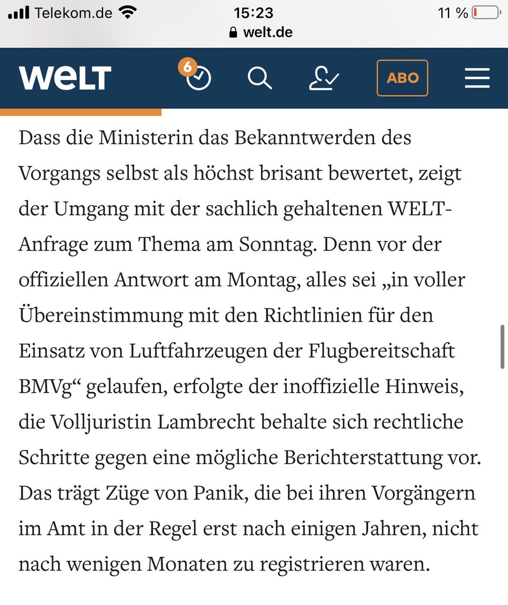 vmedick's tweet photo. Interessantes Detail: Lambrechts Verteidigungsministerium drohte laut ⁦@welt⁩ und ⁦@AutorToto⁩ noch am Sonntag mit rechtlichen Schritten im Falle einer Berichterstattung über den heiklen Helikopterflug - um dann am Tag darauf den Flug als ganz normal darzustellen. https://t.co/pjSs9dP8NQ