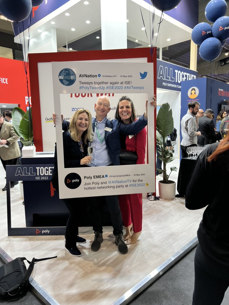 FlennikenPaige's tweet photo. #POLYTweetUp #ISE2022 @PolyCompanyEMEA @AVNationTV @joelloyd @coryschaeffer @AVIXA https://t.co/YXWQWefZtX
