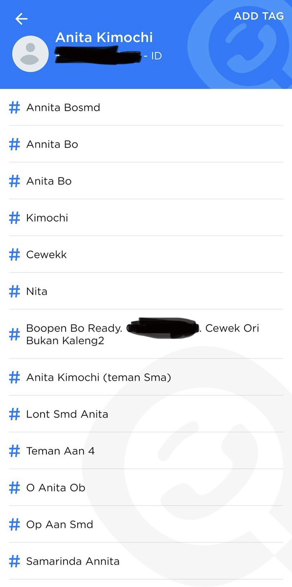 roymalau's tweet photo. Mantap gan, nama saya Anita kimochi, asli samarinda. Credits to @saiful_amien udh ngecek di get contact wkwkwk https://t.co/RtxJIl5KCt