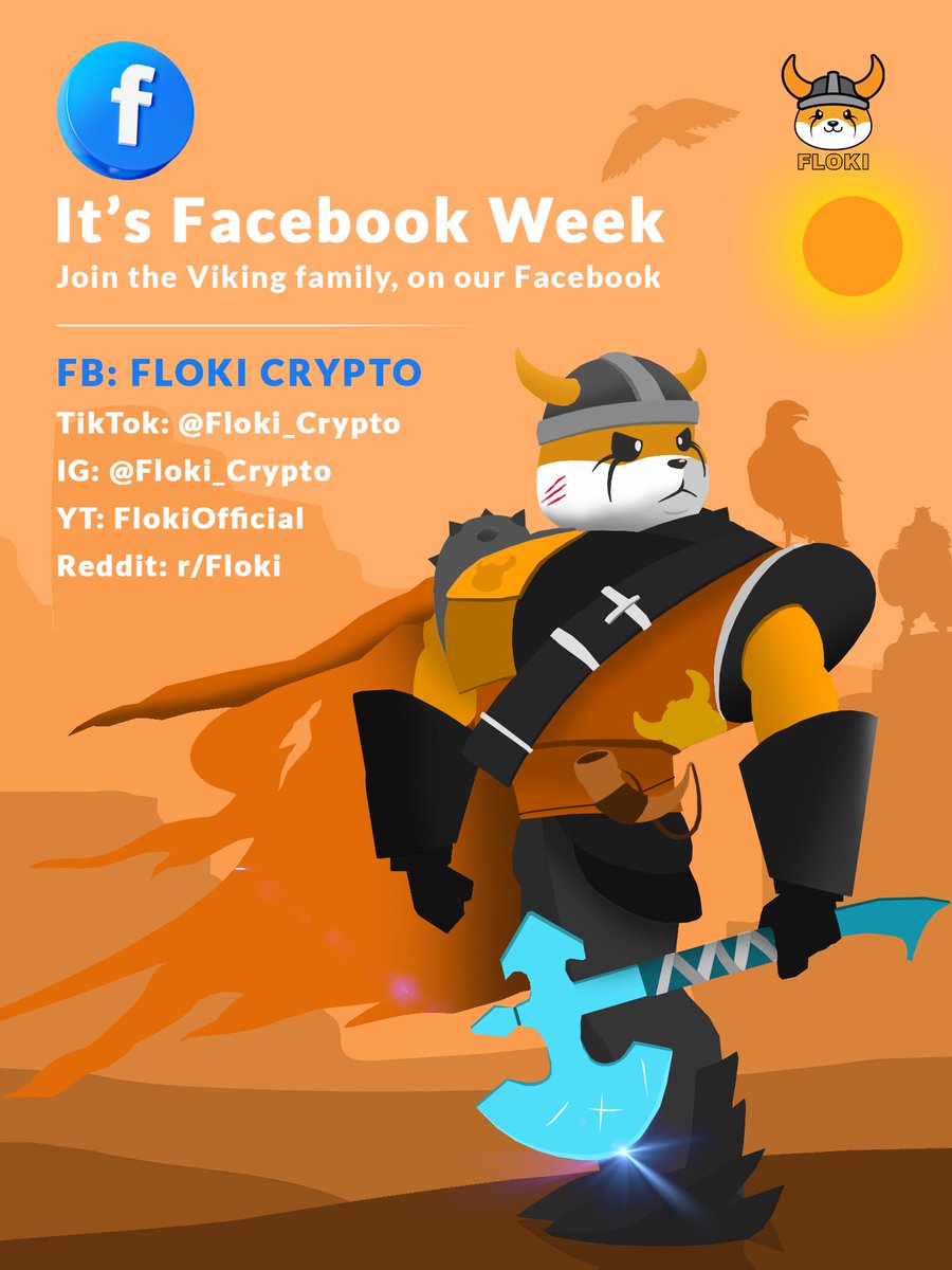 FLOKI's tweet photo. The #Floki Vikings are taking over Facebook.

With 1.79 billion daily users, Facebook is the 3rd most visited website in the world! 🌎

Please come join our community at Floki Crypto as we continue our #Viking expansion!

Let's take over! ❤️

https://t.co/1mtGsxfwC3 https://t.co/ivzo9fl2wP