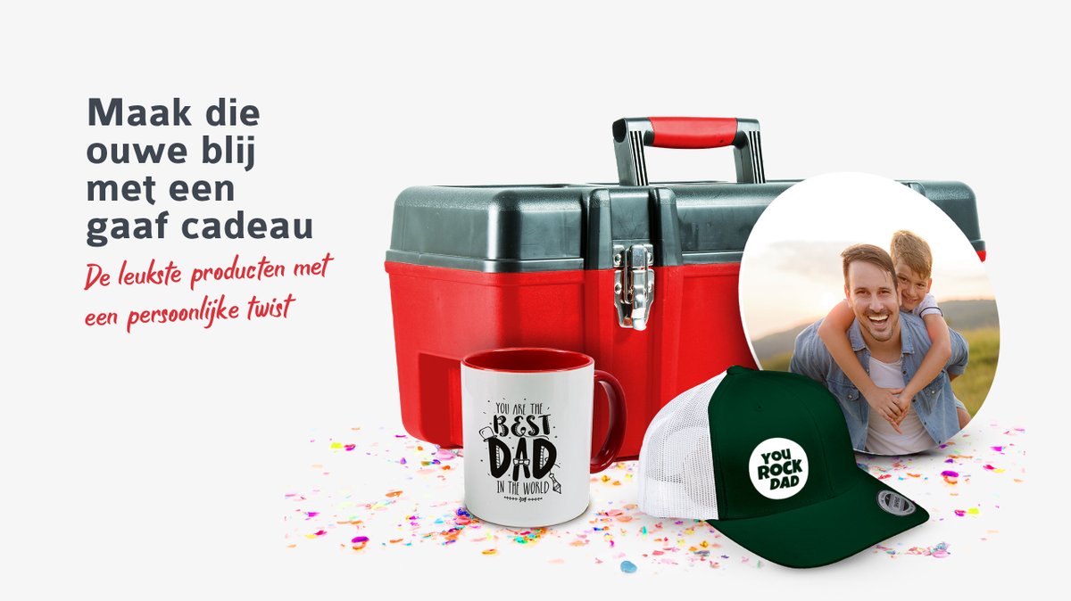 Op vaderdag zetten wij alle vaders in het zonnetje. En wat is er dan leuker om je vader, man of vriend te verrassen met een persoonlijk cadeau? Door die ene speciale foto te laten drukken, geef je een blijvende herinnering. Bekijk alle cadeaus online: bit.ly/37zvwlo