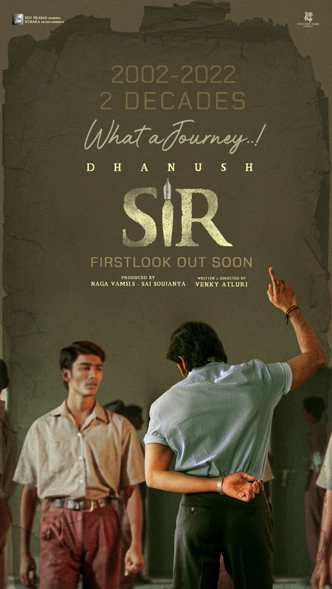 G.V.Prakash Kumar (@gvprakash) on Twitter photo #vaathi #SIRMovie <a href="/dhanushkraja/">Dhanush</a> - First Look Out Soon!
<a href="/iamsamyuktha_/">Samyuktha</a> #VenkyAtluri <a href="/dopyuvraj/">Yuvraj</a> <a href="/NavinNooli/">Navin Nooli</a> <a href="/vamsi84/">Naga Vamsi</a> #SaiSoujanya <a href="/Fortune4Cinemas/">Fortune Four Cinemas</a> <a href="/SitharaEnts/">Sithara Entertainments</a> #vaathi #SIRMovie <a href="/dhanushkraja/">Dhanush</a> - First Look Out Soon!
<a href="/iamsamyuktha_/">Samyuktha</a> #VenkyAtluri <a href="/dopyuvraj/">Yuvraj</a> <a href="/NavinNooli/">Navin Nooli</a> <a href="/vamsi84/">Naga Vamsi</a> #SaiSoujanya <a href="/Fortune4Cinemas/">Fortune Four Cinemas</a> <a href="/SitharaEnts/">Sithara Entertainments</a>
