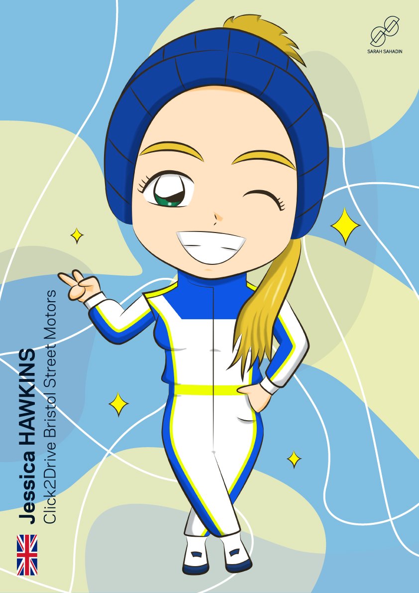 Chibi @1JessicaHawkins 🇬🇧 - Click2Drive @BristolStMotors - @WSeriesRacing 💖 [NOTE: Please leave a credit when repost this work and DO NOT PLAGIARISE/REPRODUCE IT.] #wseries #femalesinmotorsport #art #anime #manga #chibi #racing #motorsport #SupportArtists #ArtistOnTwitter