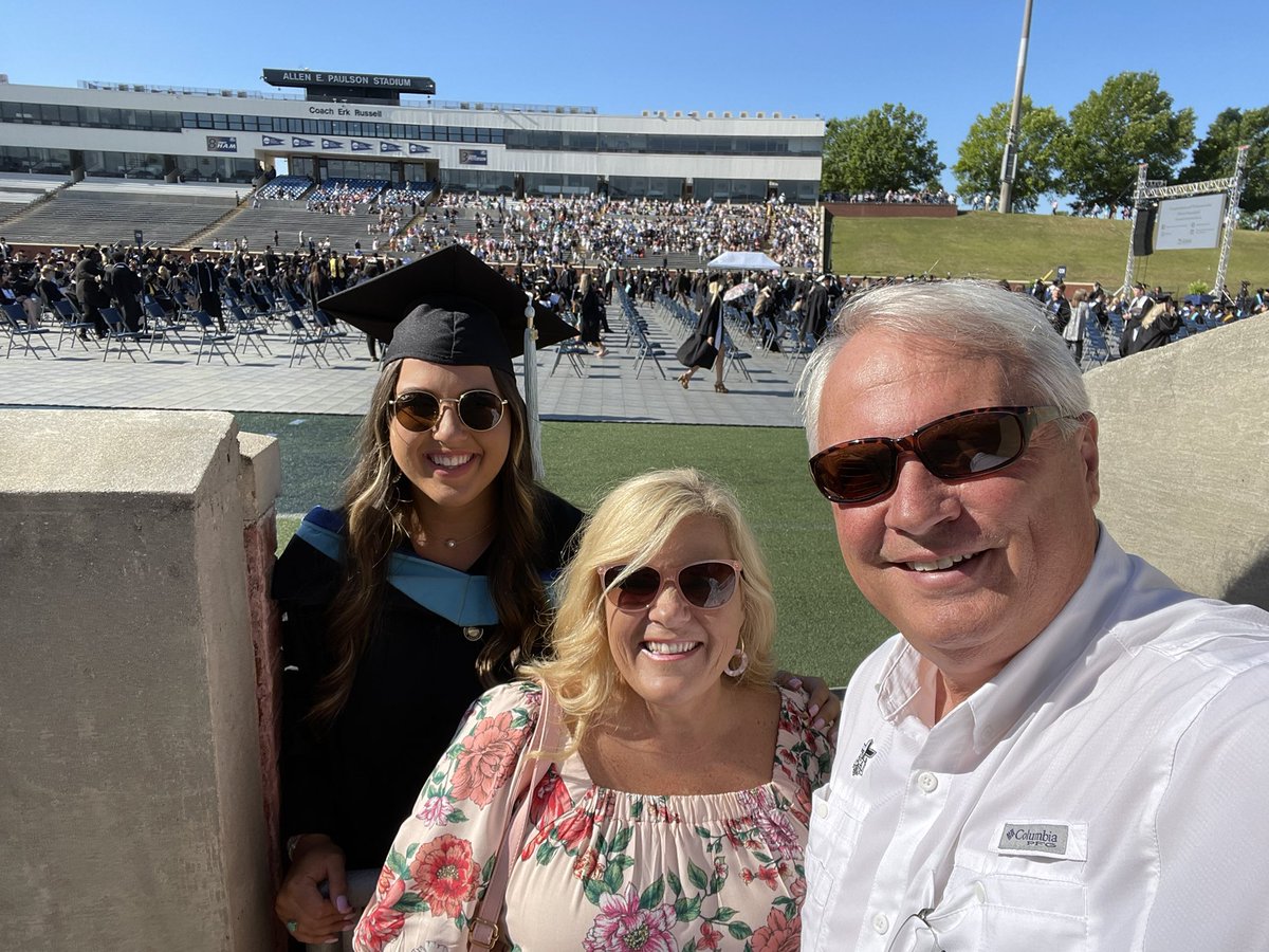 Julianna walking for masters degree graduation since covid took her BS graduation. #georgiasouthern