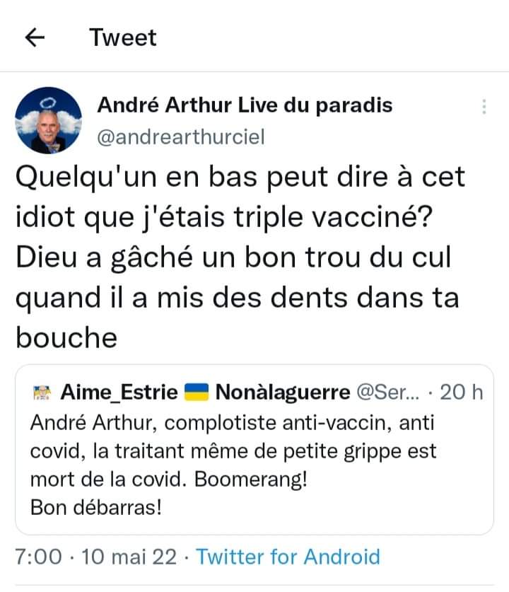 DanielG57714508's tweet photo. @Serge_Sher tes un osti de pas de classe stupide comme j'ai rarement vue ....... https://t.co/RWaQ8eaUpp