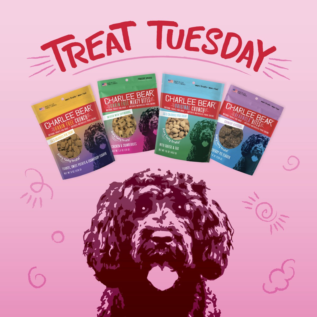 charleebeartrts's tweet photo. ✨ Win a bag of Charlee Bear Treats! ✨ What is your dog's favorite vegetable? 🥕🍠🥦 RT and tag one friend! #wintreats #doglovers #dogcontest #dogparent https://t.co/jTh92lOXBC