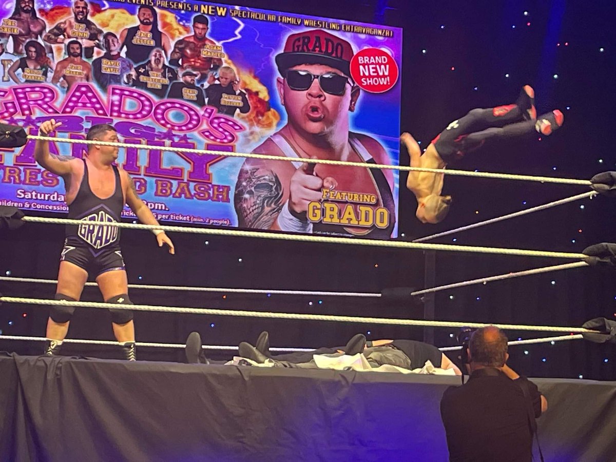 Thanks <a href="/gradowrestling/">GRADO</a> for giving my wee boy the greatest experience in your wrestling ring 👍🖤⭐ x