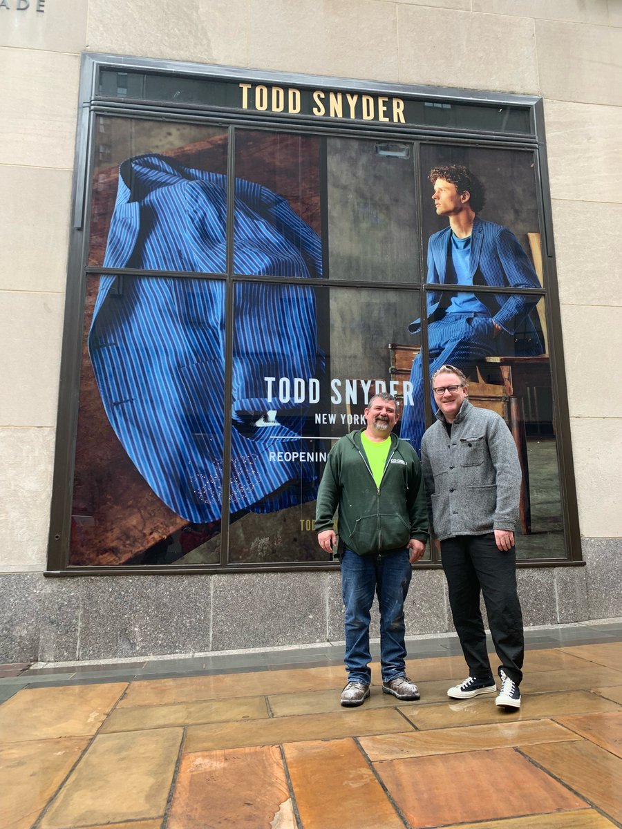 GgcNational's tweet photo. Our very own superintendent, Nelson, with Todd Snyder himself and the Todd Snyder team at Rockefeller Center.

#rockefeller #retailconstruction #generalcontractor https://t.co/bvuFpQTknJ