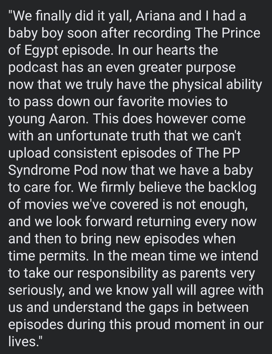 ppsyndromepod's tweet photo. The description from our announcement upload, it better explains our feelings then when we were recording off the cuff: https://t.co/DupzecnMk5