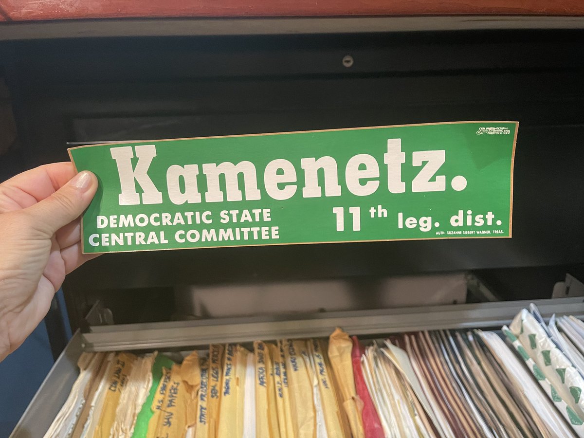 karsonkamenetz's tweet photo. I’m Karson Kamenetz, and I’m running to represent District 11A Democrats on the Democratic State Central Committee. 

But this bumper sticker is not mine. 

In the early 90s, my father first ran for DSCC in the same district. 

1/5 https://t.co/3S3uvoNVO6