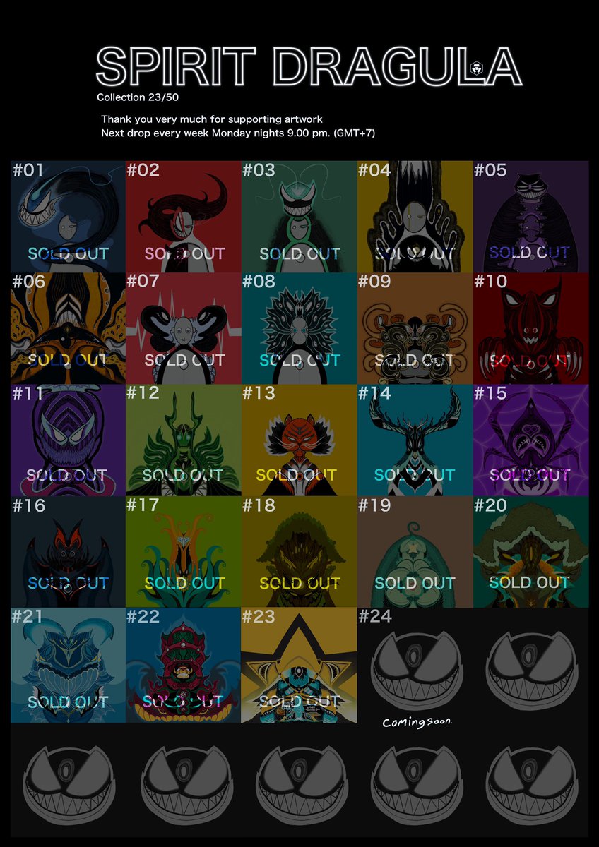 SPIRIT DRAGULA COLLECTION🧿
Drop Update #23/50 item

Sell floor 15$-35$ ✨
Available on <a href="/crypto/">Bloomberg Crypto</a>.com
crypto.com/nft/collection…

2nd Collection : GATE SPIRIT  
crypto.com/nft/collection…

#CRO  #crofam  #cryptonft #NFTdrop #nftcrypto #NFTcryptoart #NFTTHAILAND #NFTCommmunity