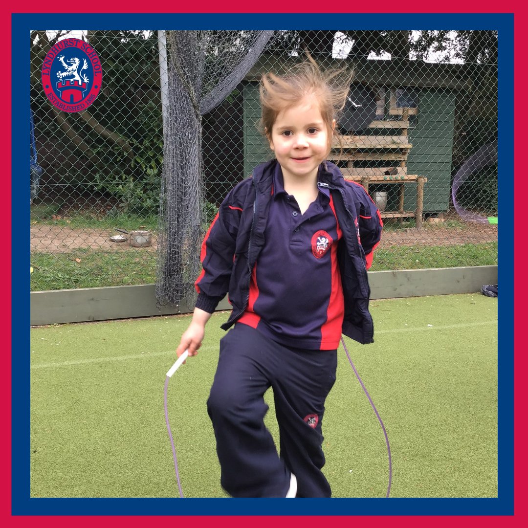 lyndhurstschool's tweet photo. What a fantastic day we had when Lizzie from @skippingwrkshps came in to deliver skipping workshops to all our pupils.  The all learnt the basic skipping then had the chance to try some different skills.

https://t.co/KqC0yv6HVH
.
#skippingworkshop #camberley #camberleyschool https://t.co/zWyJO6jCHi