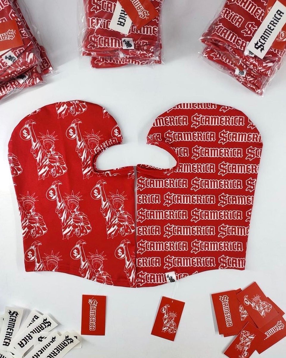 ScamericaUSA's tweet photo. 50/50 split hoodies and ski masks now available🗽 https://t.co/hupqQzzWLU