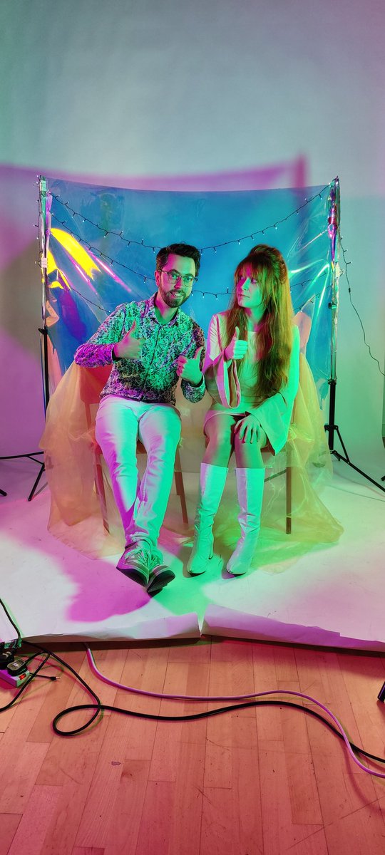 We had a very fun photo and video shoot with <a href="/johnfarrell90/">John Farrell</a> at <a href="/StreetLevel_/">Street Level Photoworks</a> at the weekend - here's a little behind the scenes shot of Lily being suspicious of Gordon looking happy