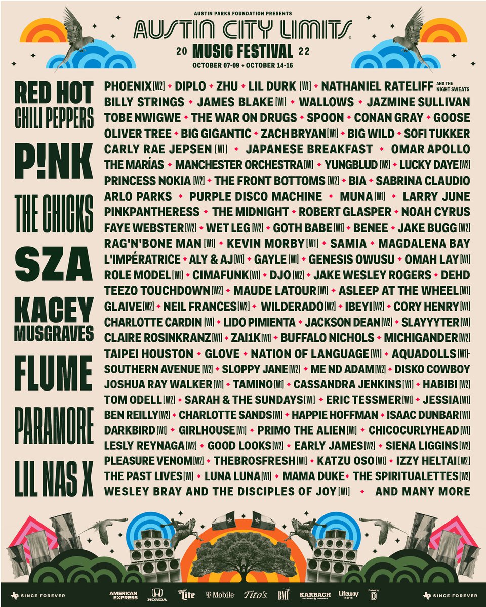 2022 ACL Fest lineup