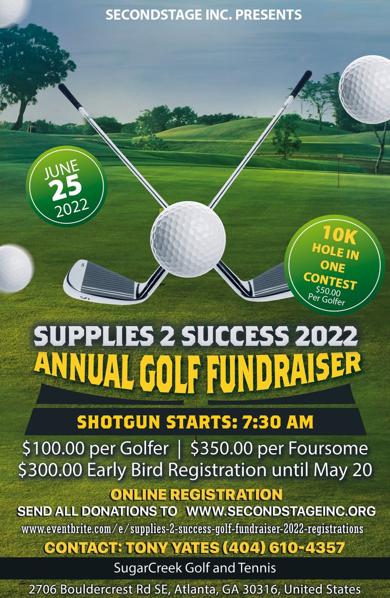 secondstage13's tweet image. We do it for the kids...........................Secondstage Inc. has projected over a 100 golfer for this event....The Proceeds will go to school supplies for kids ages 5-13. Come Out and enjoy a Fun Filled Day.