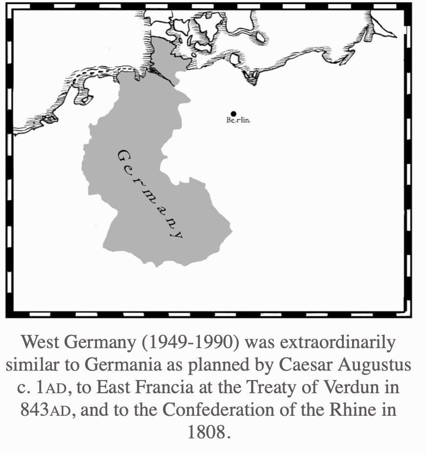 This section is plucked from  @jameshawes2 and his wonderful "Shortest History of Germany." Very interesting concept when approaching German history