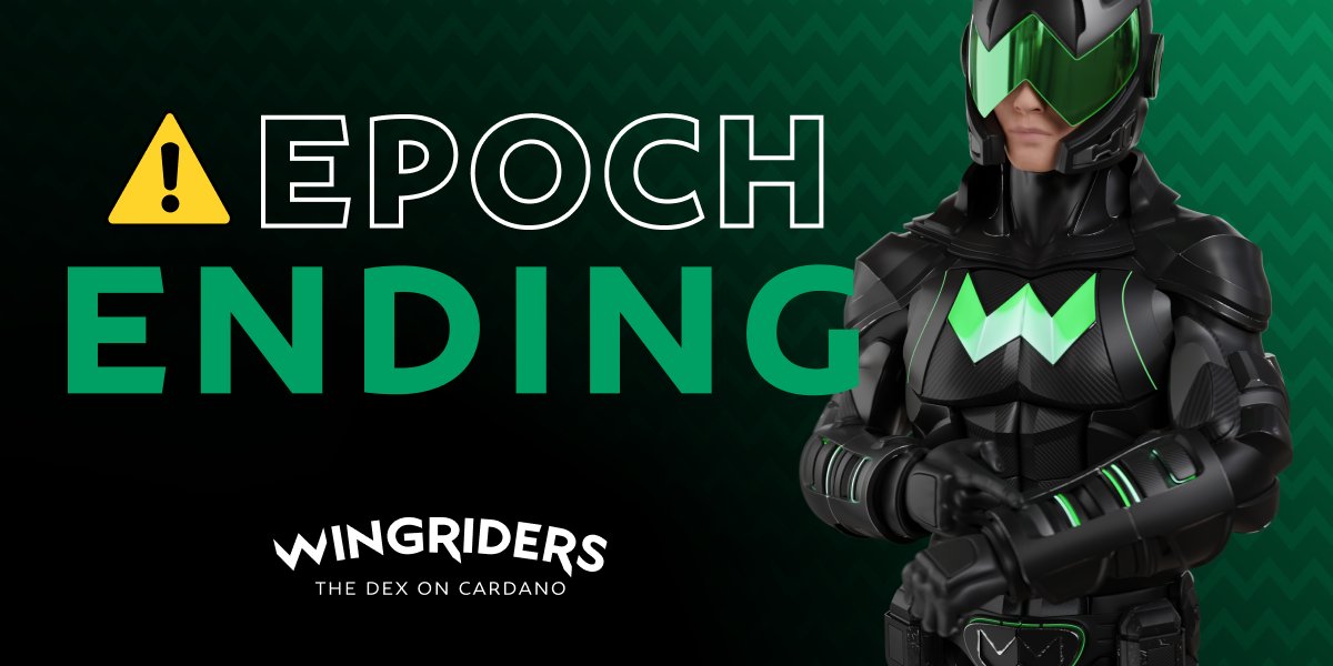 wingriderscom's tweet photo. ⚠️Riders! Farming Epoch ends in 8hours.
The coming Regular Farming Epoch valid for all Farms, requires you to have LPTs deposited, before 21:45UTC today.

14Farms, 74M TVL in ADA
USDC, USDT, BTC, ETH Farms

Why WingRiders?👉https://t.co/CGk1VVt9QV

#WingRidersDEX #farming #crypto https://t.co/WgL90op6Ew