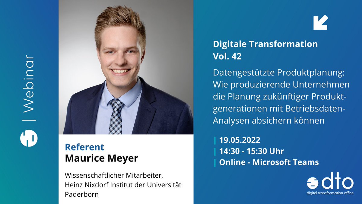 Die strategische #Produktplanung kämpft mit den Unwägbarkeiten der Zukunft und den #Informationslücken der Gegenwart. Die Lösung: datengestützte Produktplanung. Mehr dazu in unserem #Webinar. 

Anmelden: bit.ly/3sm3Ur9 

#digitaltransformation #dataanalytics #industry40