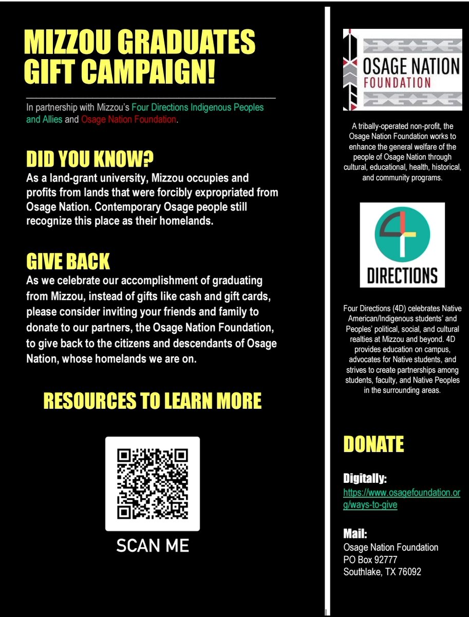 Graduating this semester? Looking for a way to express gratitude? Give back? Repost and share with friends and family of graduates!