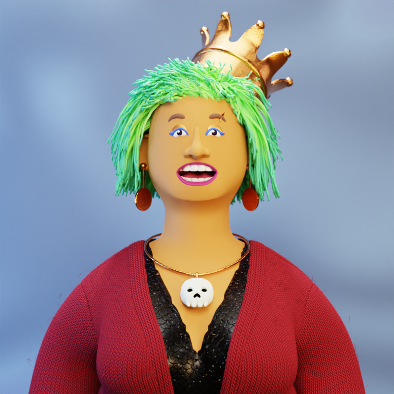 Thanks to <a href="/hypnomedusa/">Hypnomedusa</a> my unruly NFTs now have a Mom. She's great, some fun traits,  and I appreciate the giveaway.