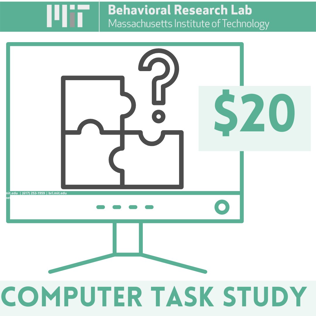 Students! Come to the lab and complete computer tasks! tinyurl.com/BRLperception Not eligible? Create an account for more studies tinyurl.com/BRLstudies
