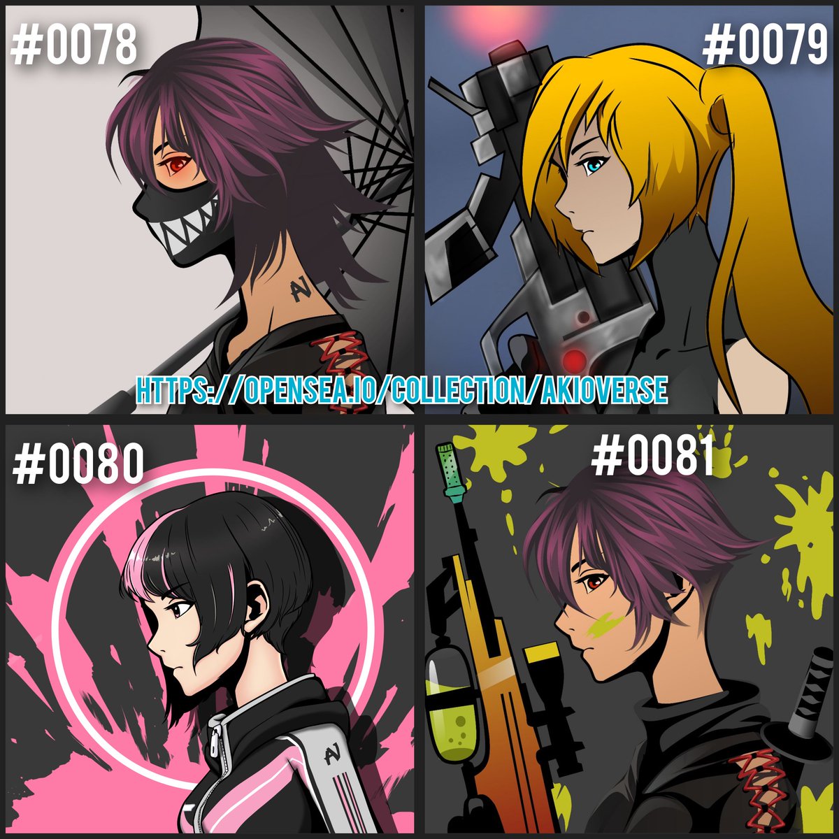 NewDrop🔥
Akio #0078 - #0081

Available On <a href="/opensea/">OpenSea</a>
1/1
polygon

opensea.io/collection/aki…

#NFT #NFTs #NFTdrop #NFTCommmunity #NFTProject #NFTartist #NFTcollector  #NFT宣伝枠  #NFTJapan  #nft #NFT買います #AkioVerseNFT #NFTIndo #nftcollectors