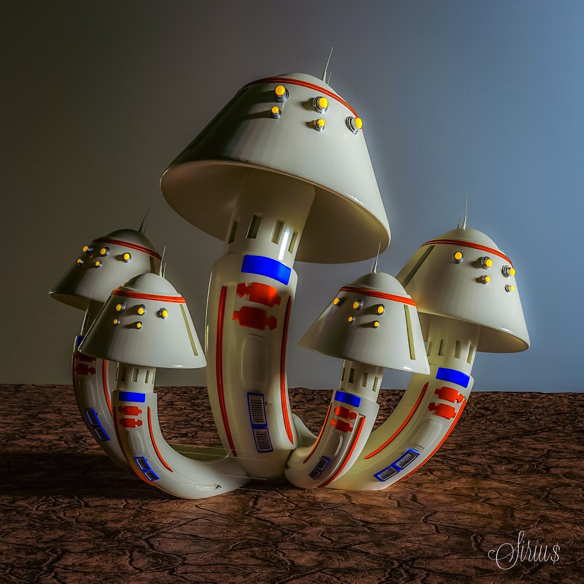 voxelheizen's tweet photo. Astromech Fungus. VR art by #cabeladams #sourbacterium #siriusvr #nft #nfts #3dmodeling #3drender #starwars #astromech https://t.co/1vJ1uUIGsI