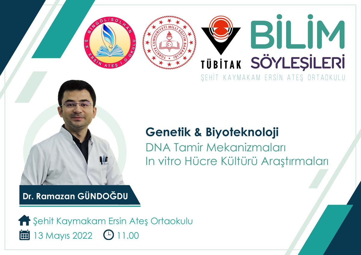 SolhanOzelBuro's tweet photo. TÜBİTAK Bilim Söyleşileri etkinlikleri kapsamına ilk söyleşimizi 13.05.2022 Cuma günü Şehit Kaymakam Ersin Ateş Ortaokulunda gerçekleştiriyoruz. @Tubitak @bingolmem @halilyucel6060 @yusuf_tokus @IhsanYanilmaz @solhankymk @BilimSoylesi https://t.co/I1OWTVUdT8