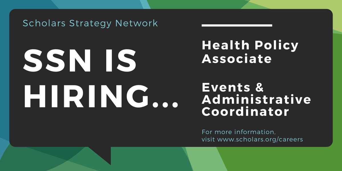 SSNScholars's tweet photo. We're hiring! SSN is seeking a Health Policy Associate and an Events &amp; Administrative Coordinator. #NonprofitJobs 

Learn more and apply: https://t.co/mA1AjQk2yT https://t.co/uBPruQWJC6