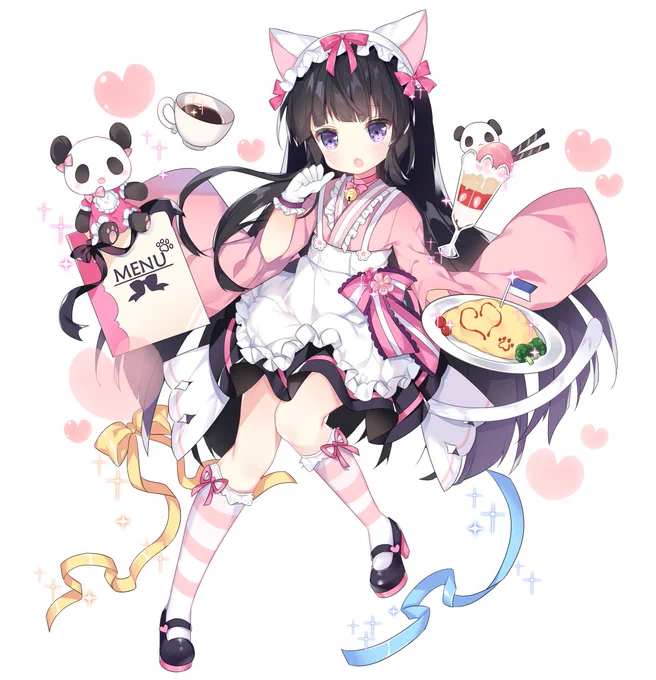 前に描いてた和メイド
#メイドの日 