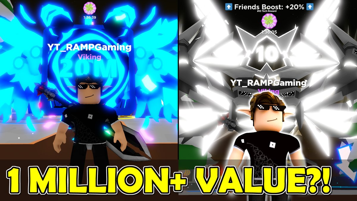 GamingRamp's tweet photo. 1 MILLION+ TOKEN VALUE?! MY BIGGEST TRADE EVER in Clicker Simulator (Roblox)
https://t.co/Ob8NgaBrwS
#roblox #clickersimulator #leaderboard #RAMPGaming #gaming https://t.co/PFiQtBYq3K