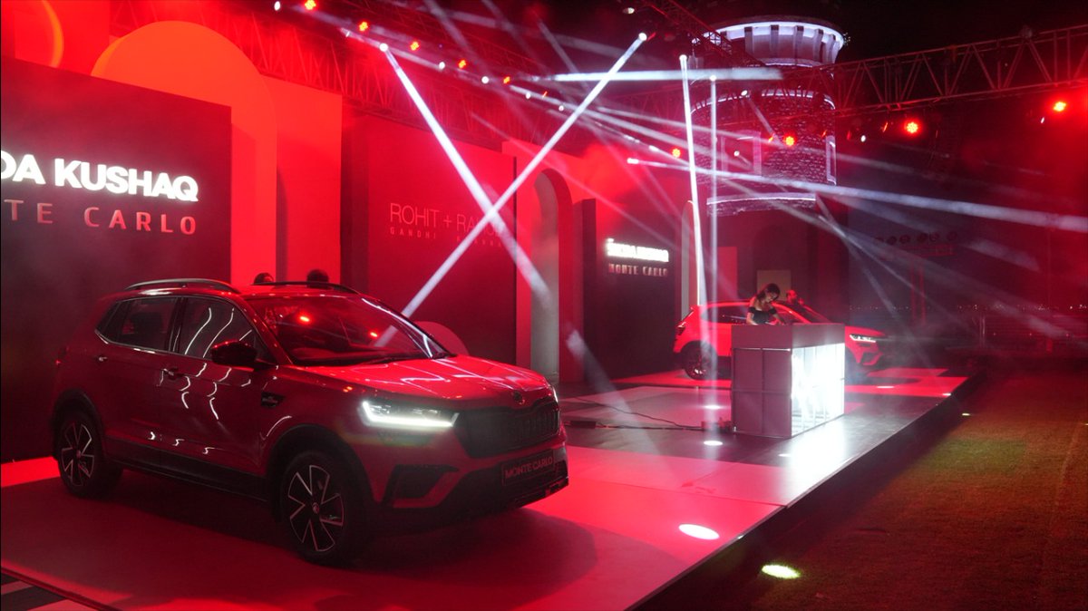 SkodaIndia_PR's tweet photo. Here are some exciting moments from the launch party of the #KUSHAQMonteCarlo in Mumbai last night.
#SpiritOfVictory #TheLookThatMatters https://t.co/rfoVcFyRxj