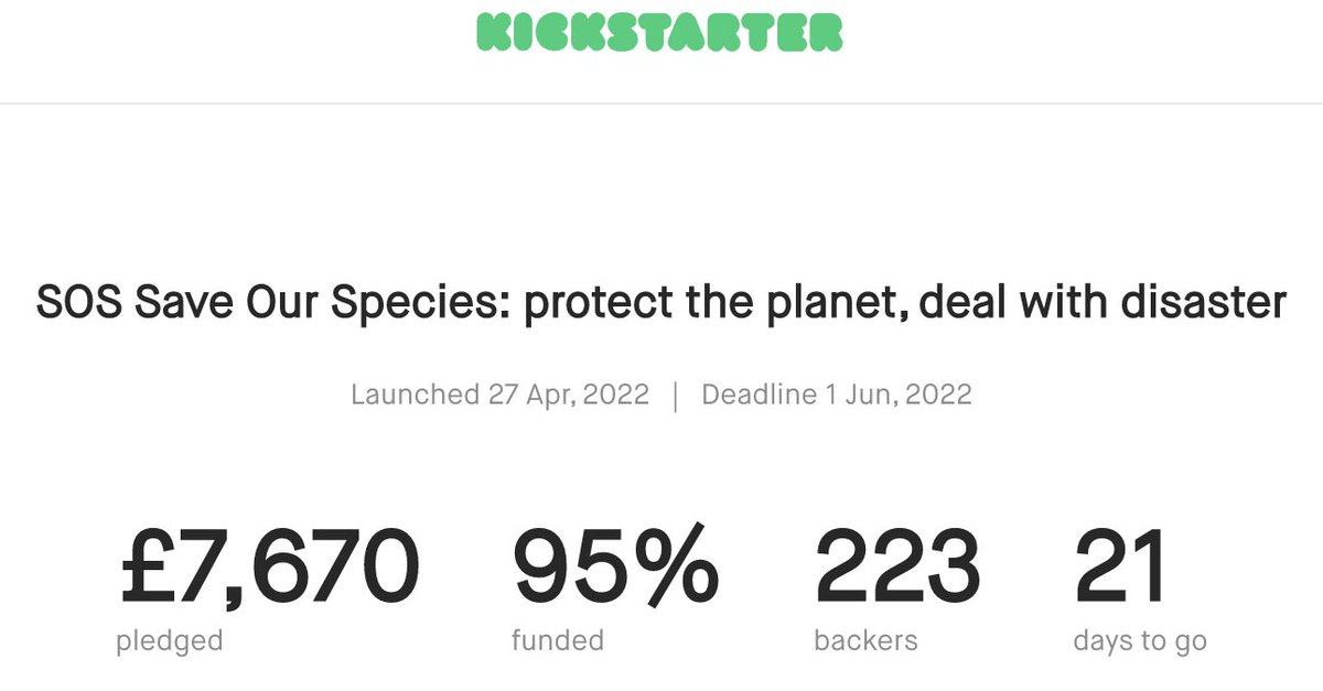 GavinMann1's tweet photo. @soscardgame is tantalisingly close to its #funding goal. Have fun playing SOS and help Jackson and #wwf raise awareness of endangered species https://t.co/a6pzfNg2YW 100% of profits to #charity. https://t.co/C20ml8A6Uc