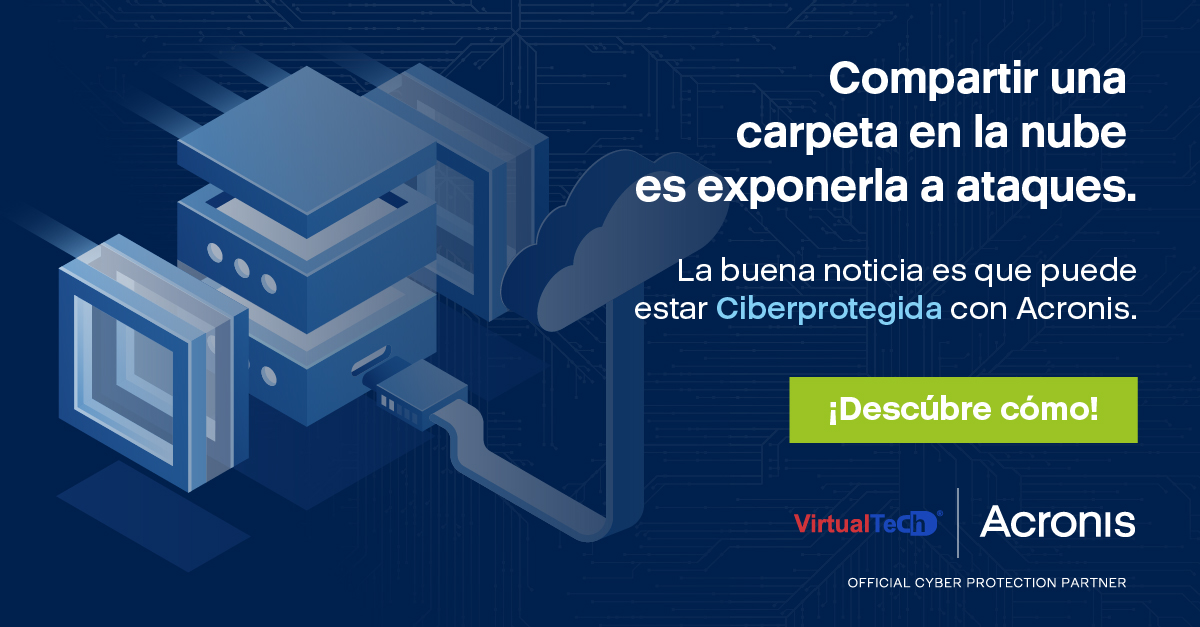 Virtual_Tech's tweet photo. Comparte tu información de forma segura , ¡Evita riesgos!.
Todas las soluciones en la nube ​también necesitan Ciberprotección Acronis.
Solicite una demo gratis --->https://t.co/0doh4PJ5VP
#VirtualTech #Acronis #Ciberprotección https://t.co/9LJTBFxaAw