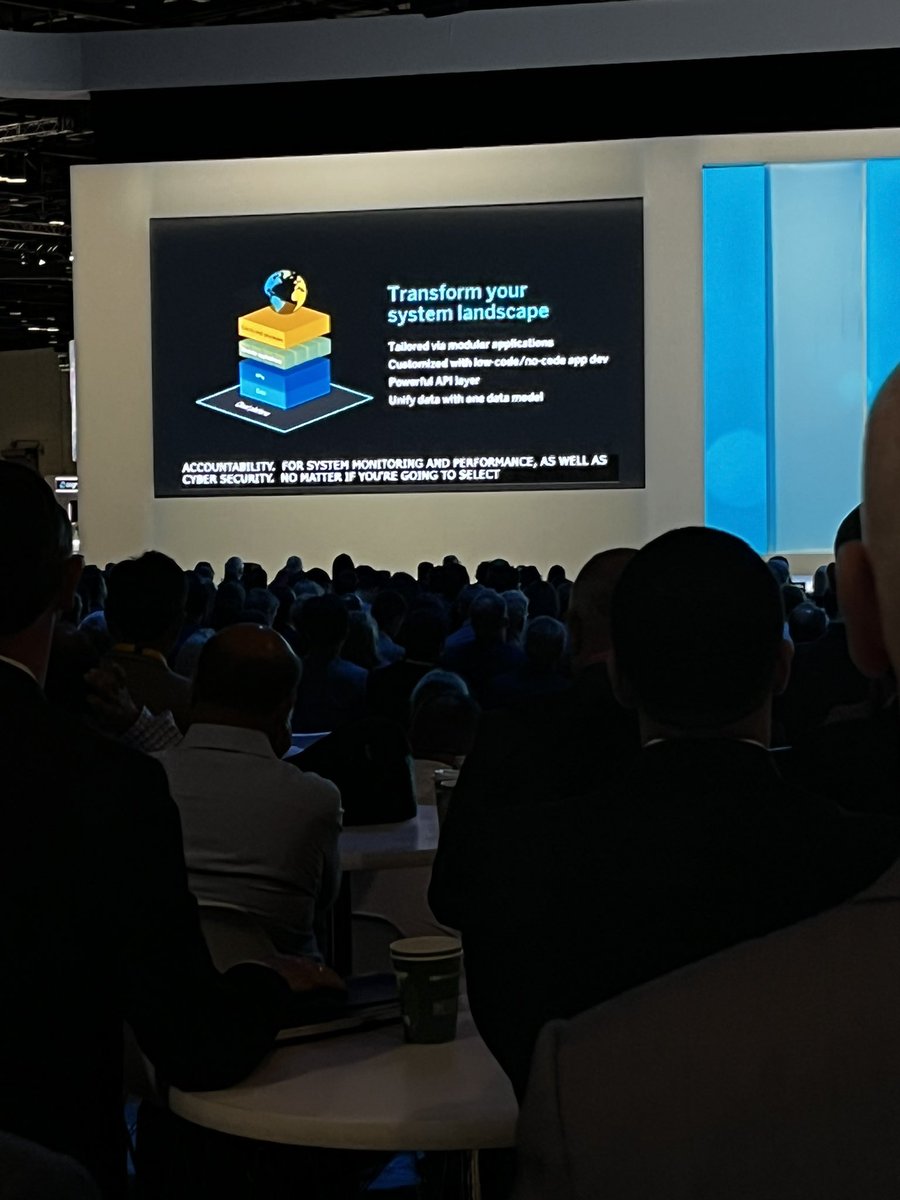 donloden's tweet photo. Continuing theme at #SAPSapphire keynote is all about connected #data and less about product names. Good to see focus on business outcomes over burying use case behind a product https://t.co/6OvYHghSOI