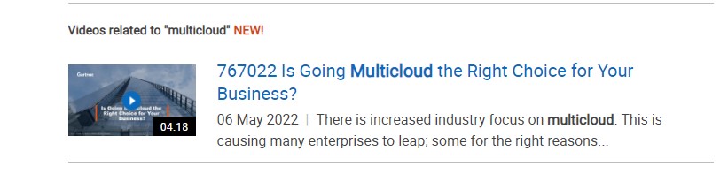 With Multicloud being such a hot topic, I just had published a short, tight video clip to dig a little deeper into the reason why some pursue such a strategy (some valid, some not).  It is on the Gartner website. #cloud #multicloud #CloudComputing