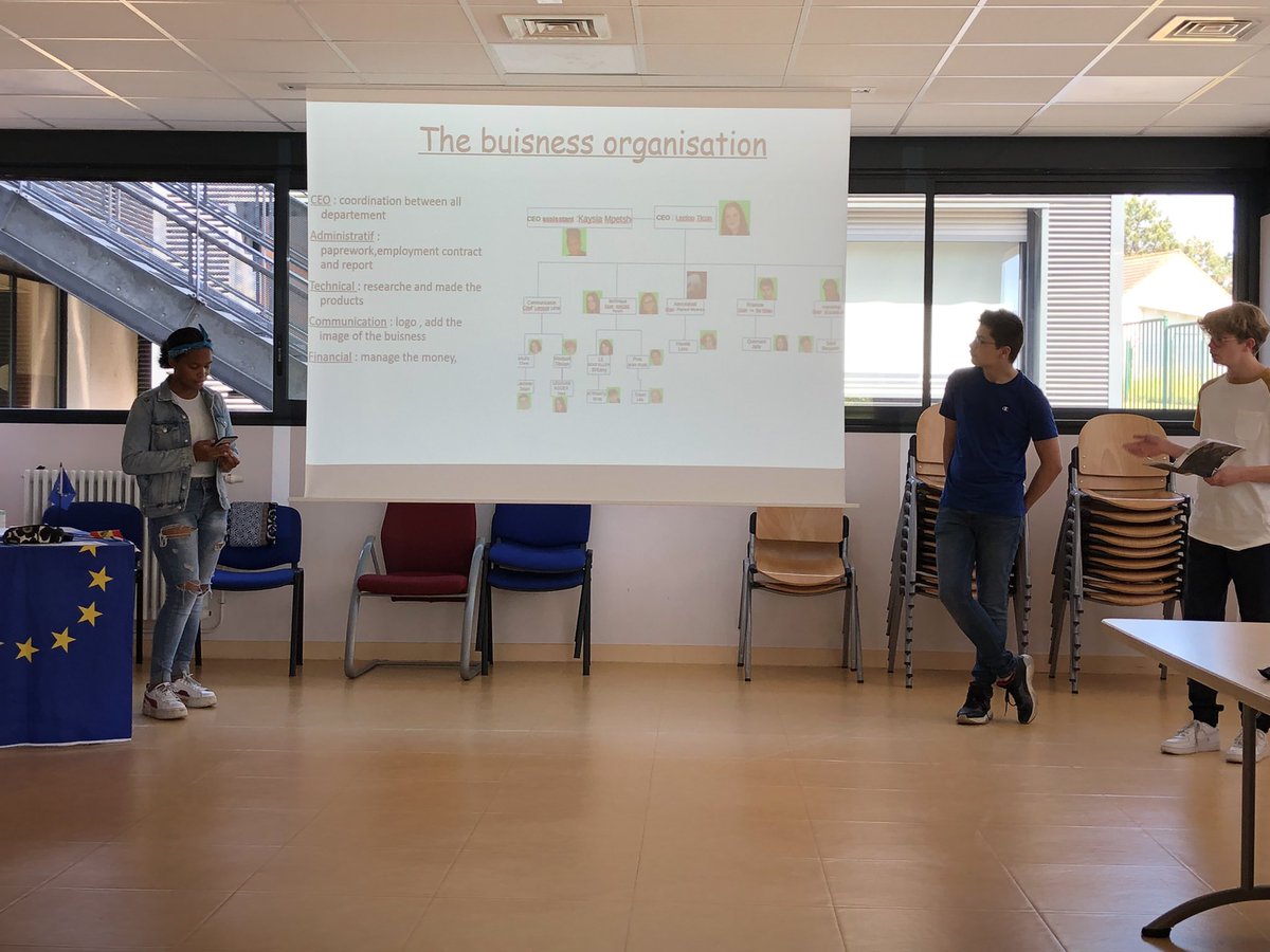 suonenjoen's tweet image. Inspiring presentation about mini business course by students of @PompidouPacy